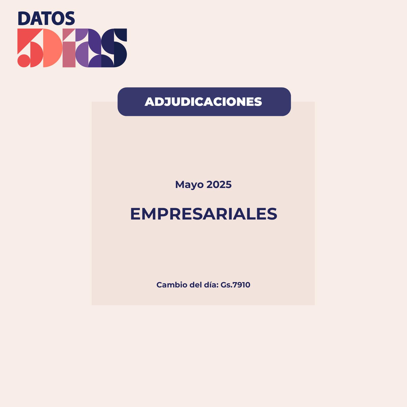Principales Empresas Adjudicadas en Licitaciones Públicas – Mayo 2025